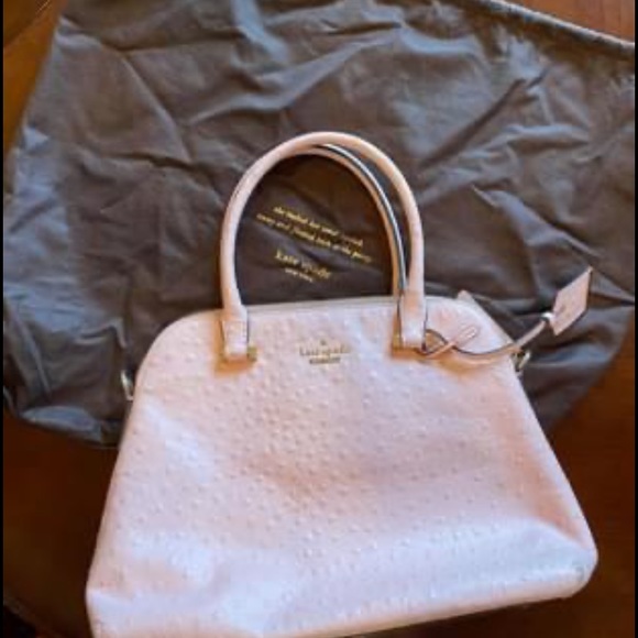 SOLD on Tradesy Kate Spade ♠️ Pink Ostrich purse - Picture 2 of 9